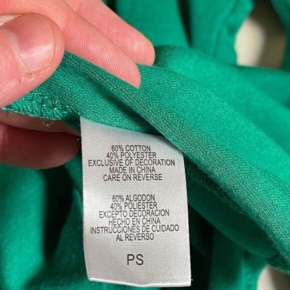 Live Who You Are Green Christmas Cardinal Long Sleeve Top PS - Picture 6 of 8